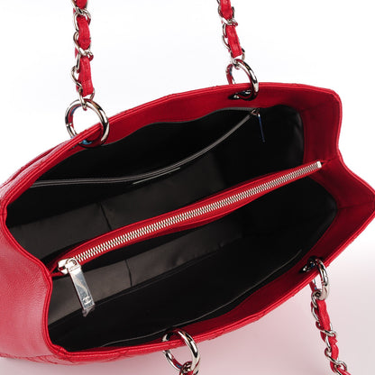Chanel Caviar Quilted Grand Shopping Tote GST Red 7 of 7