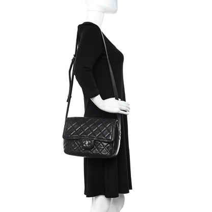 Chanel Lambskin Quilted Messenger Bag Black 2 of 15