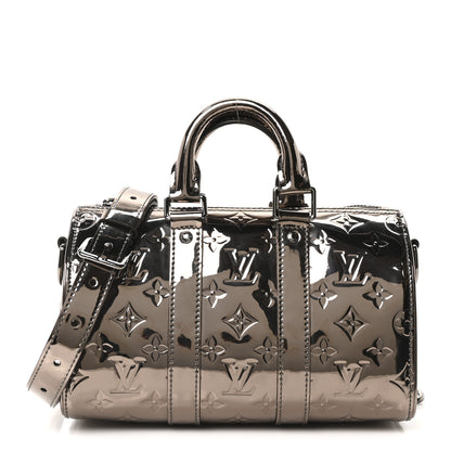 Louis Vuitton Mirror Monogram Heritage Keepall Bandouliere 25 Gunmetal 1 of 10