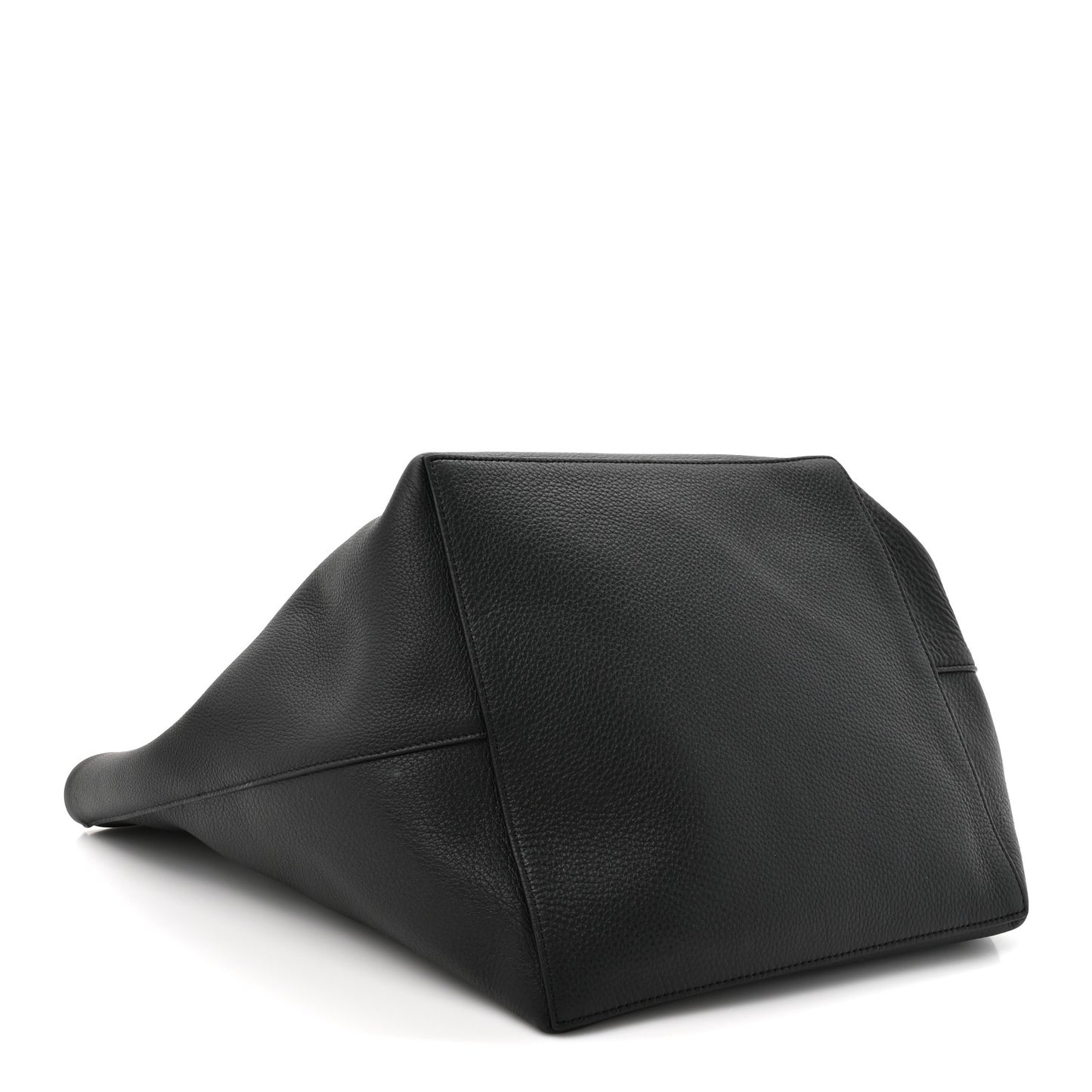 Grained Calfskin Park Tote Three Black
