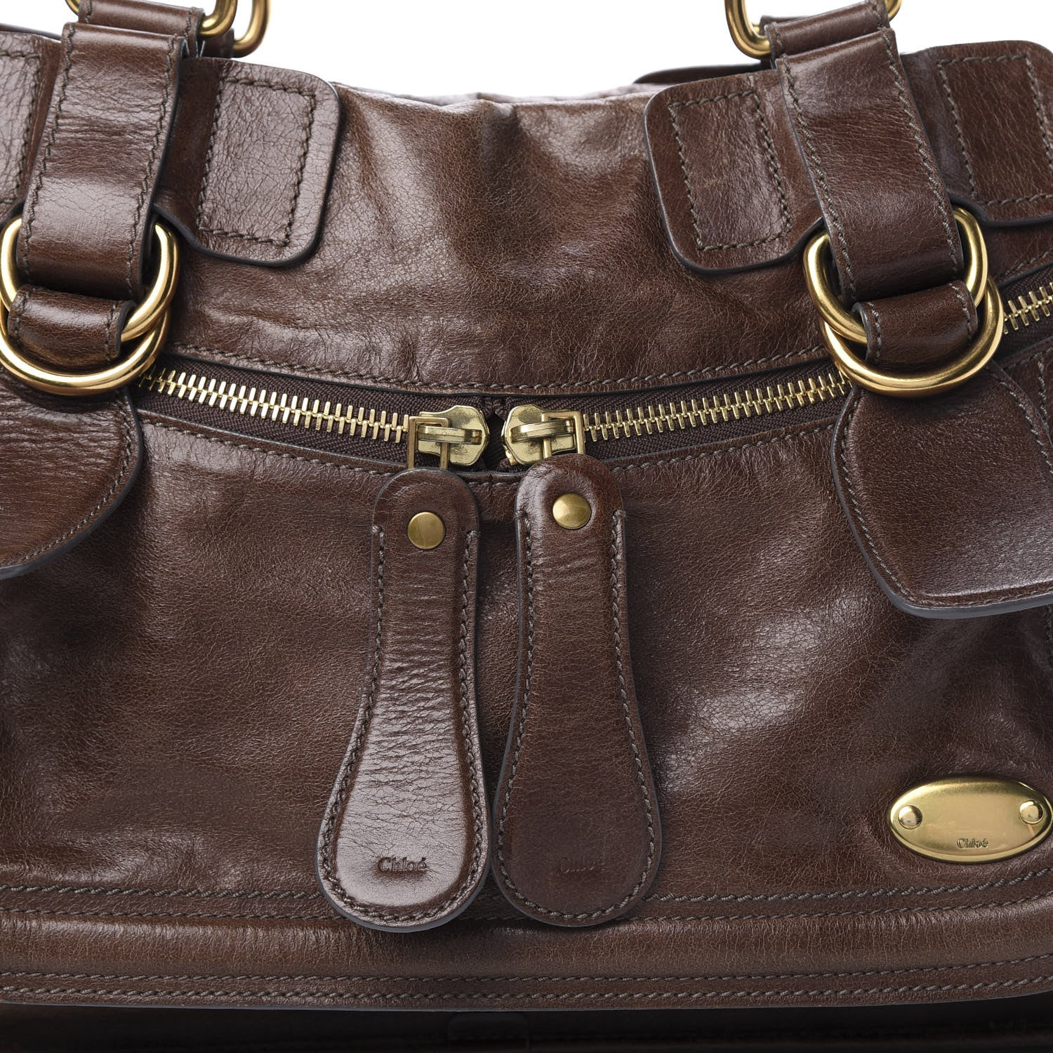 Chloe Calfskin Bay Tote Brown 8 of 16
