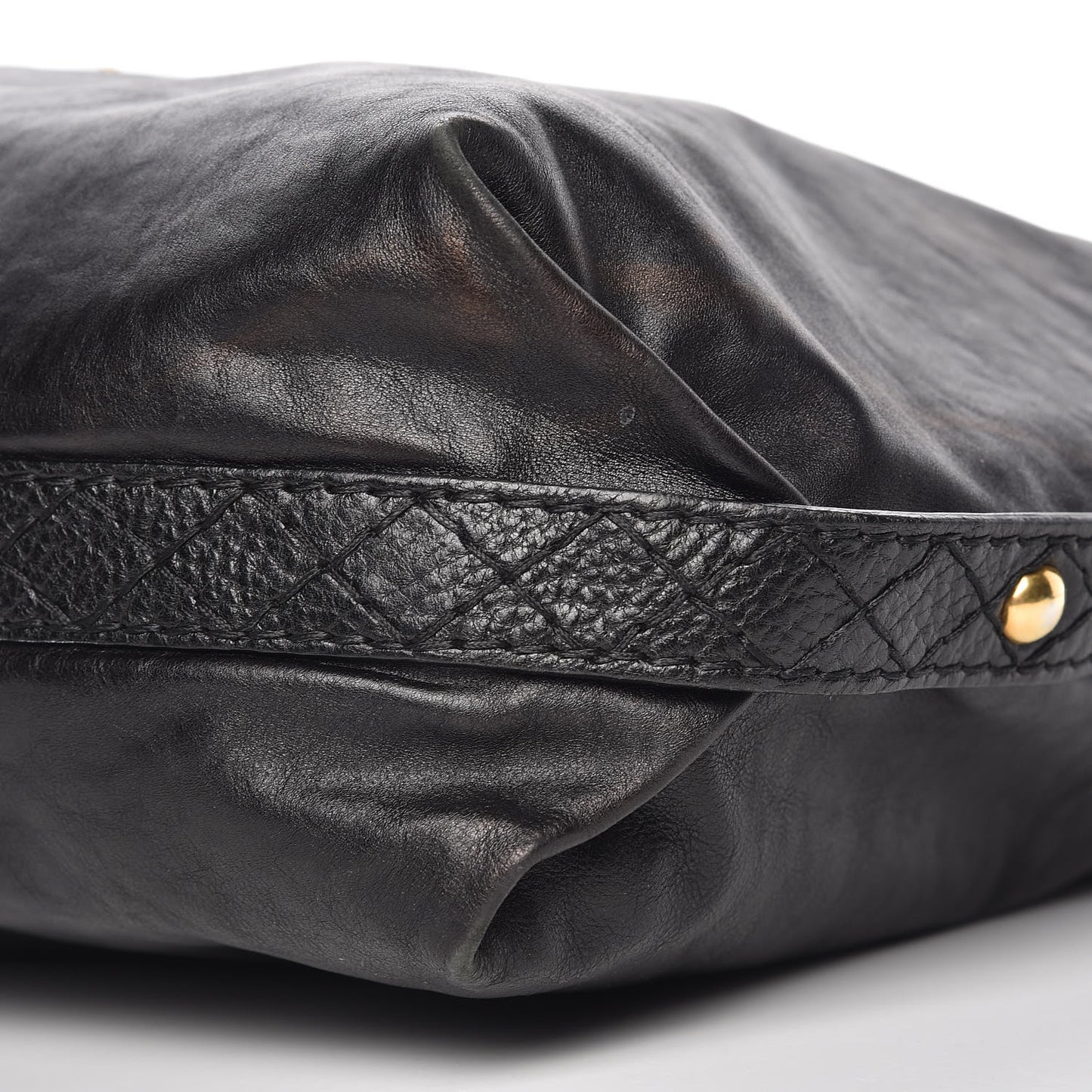 Calfskin Studded Medium Irina Tote Black