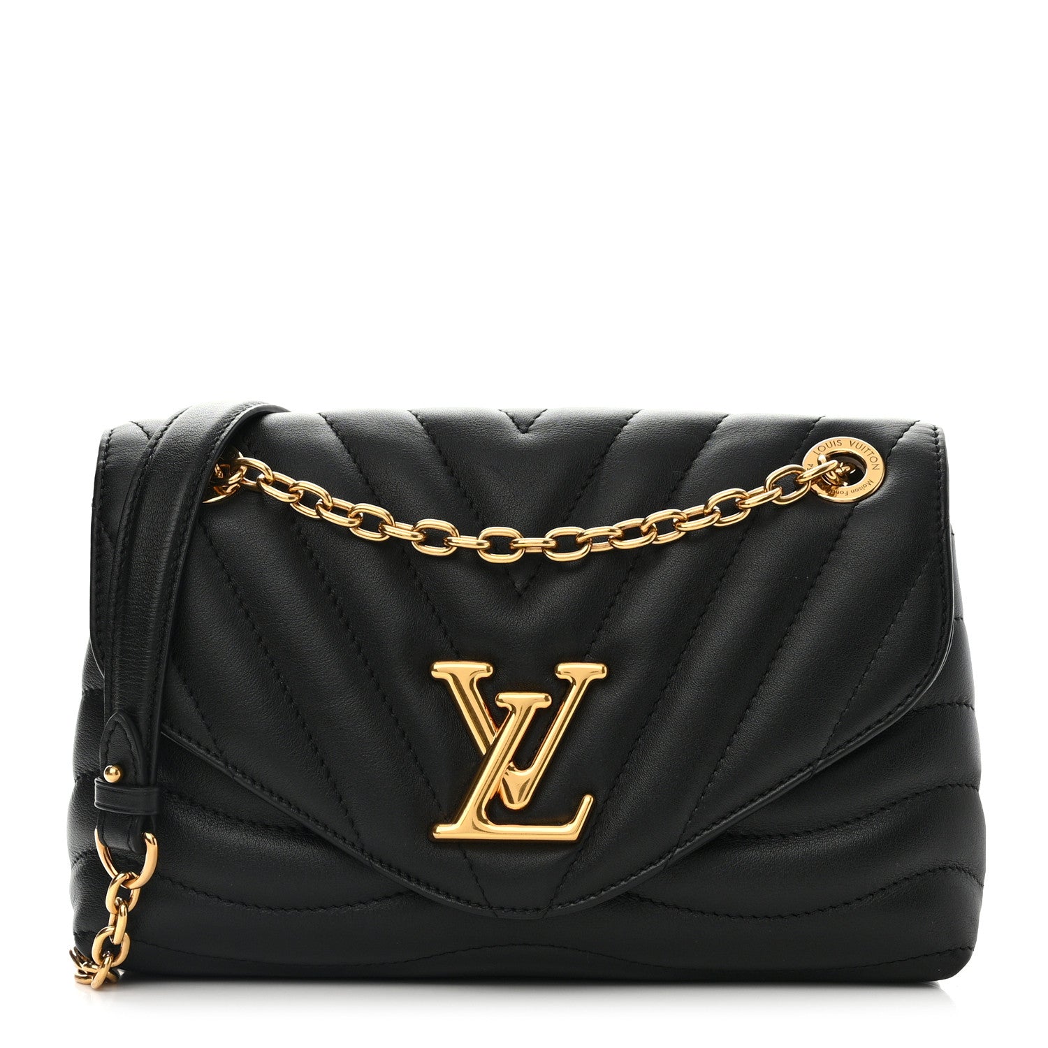 Louis Vuitton Calfskin LV New Wave Chain Bag Black 1 of 10