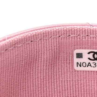 Chanel Lambskin Quilted Flap Crystal Star Card Holder Wallet Pink 14 of 18