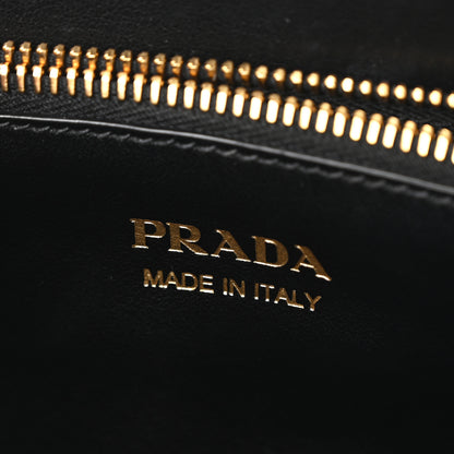 Prada Saffiano Cuir Calfskin Small Monochrome Top Handle Tote Black 6 of 9