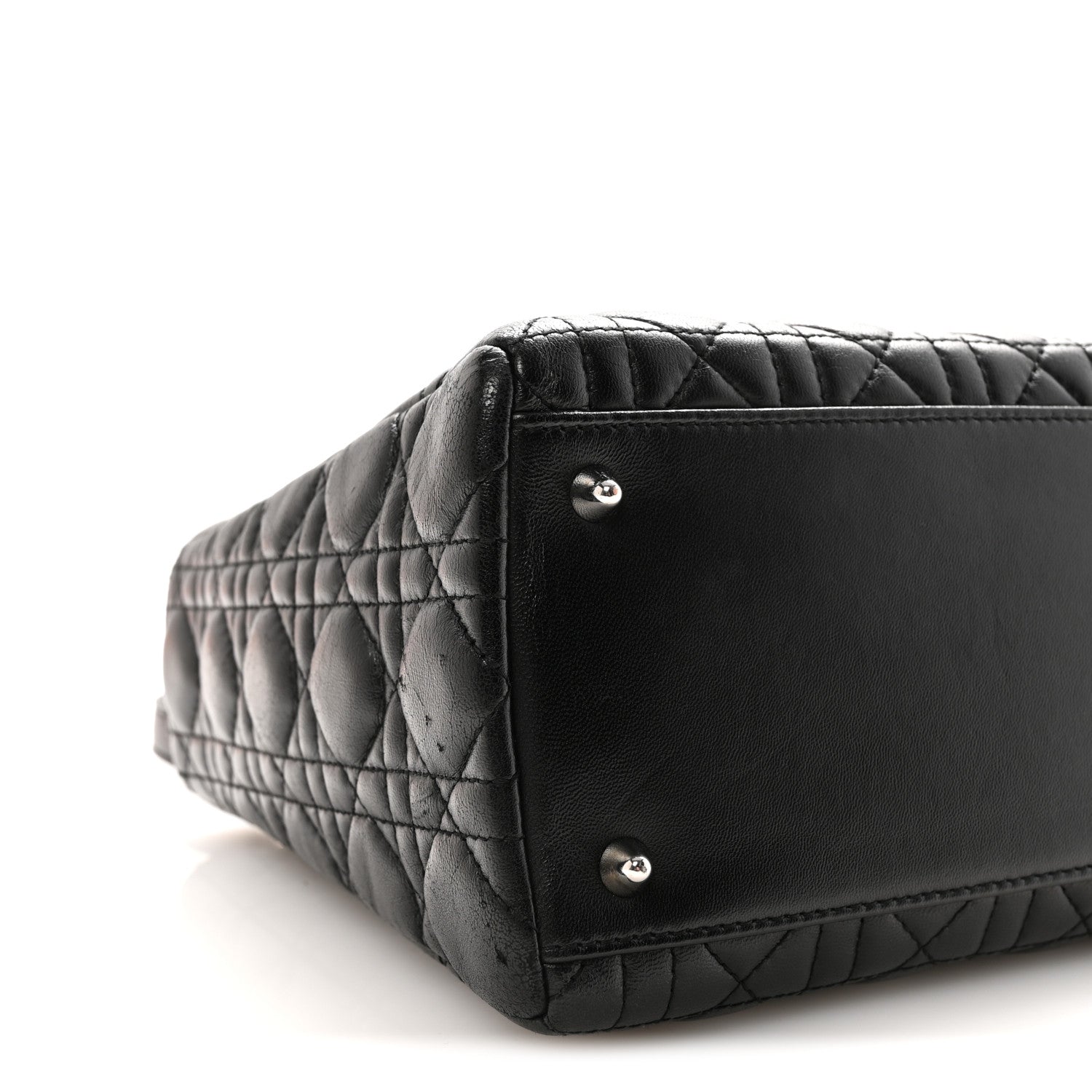 Christian Dior Lambskin Cannage Medium Lady Dior Black 8 of 9