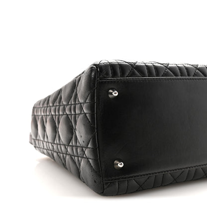 Christian Dior Lambskin Cannage Medium Lady Dior Black 8 of 9