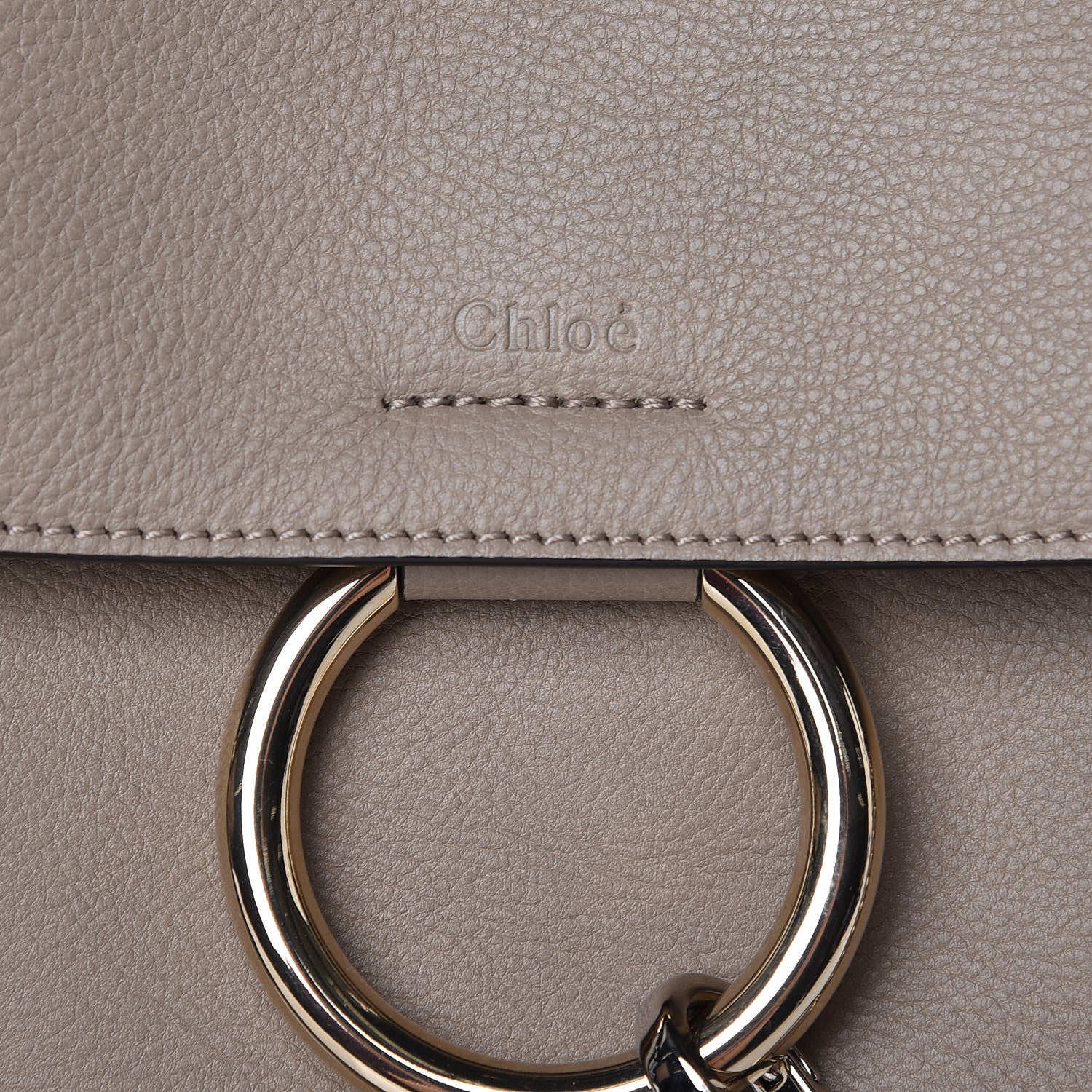 Chloe Calfskin Medium Faye Day Shoulder Bag Motty Grey 7 of 10