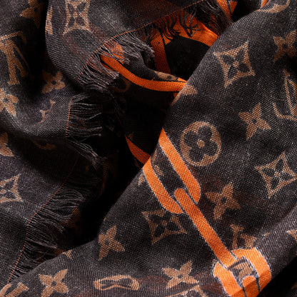 Louis Vuitton Silk Monogram Solar Ray Stole Orange 4 of 4