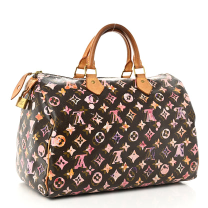 Louis Vuitton Watercolor Aquarelle Speedy 35 Brown 3 of 13
