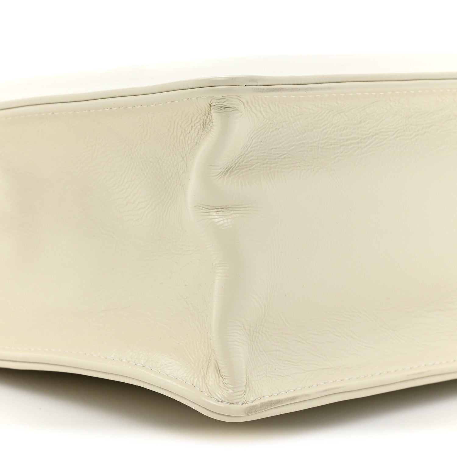 Chanel Shiny Aged Calfskin North South Shopping Bag White 9 of 13