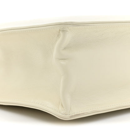 Chanel Shiny Aged Calfskin North South Shopping Bag White 9 of 13
