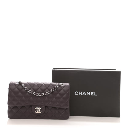 Chanel Lambskin Quilted Medium Double Flap Purple 10 of 10