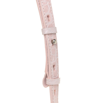 Alexander McQueen Shiny Crocodile Embossed Jeweled Satchel Pink 12 of 12