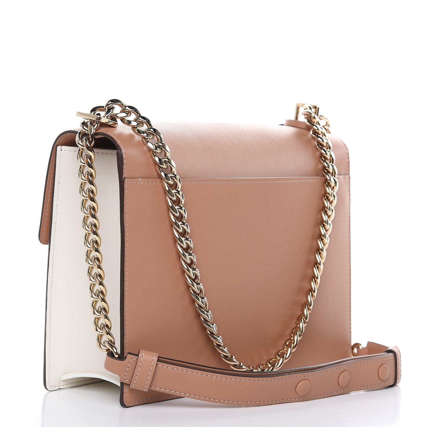 Supple Calfskin Madame PM Chaine Bag Vison Ivory