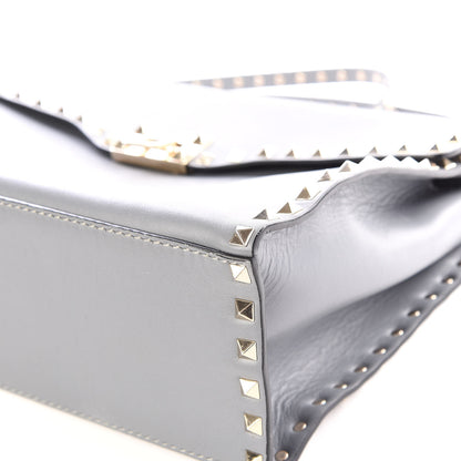Valentino Garavani Vitello Rockstud Single Handle Flap Bag Light Stone 6 of 14