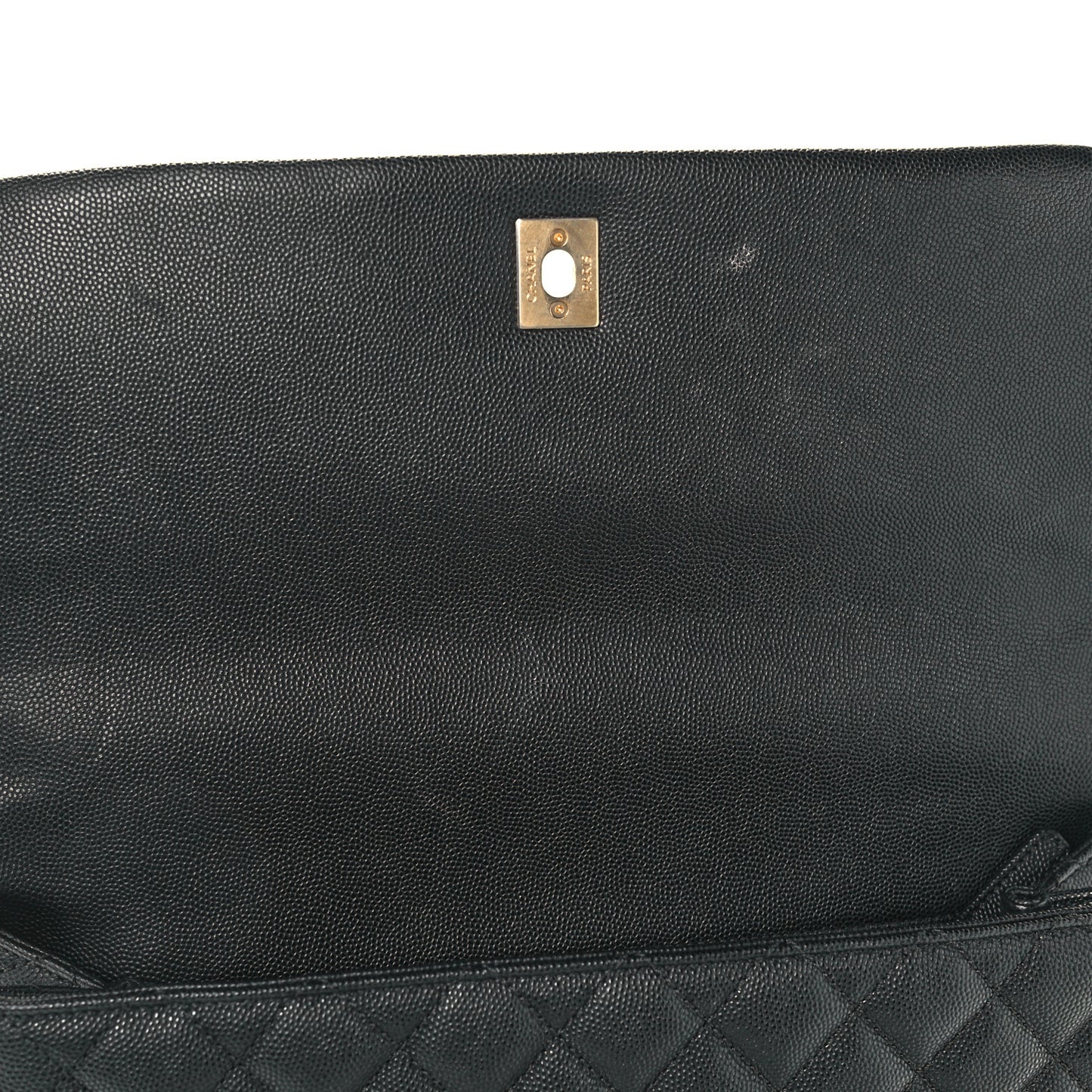 Caviar Quilted Medium Coco Handle Flap Black