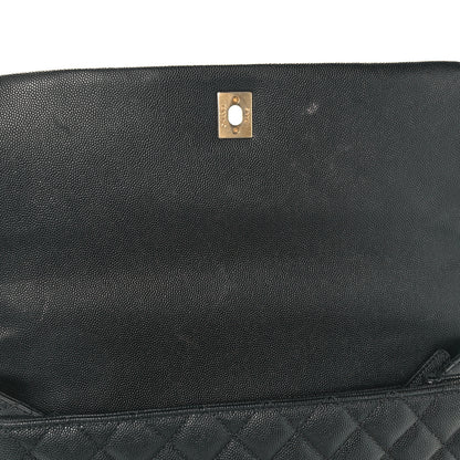 Chanel Caviar Quilted Medium Coco Handle Flap Black 12 of 12