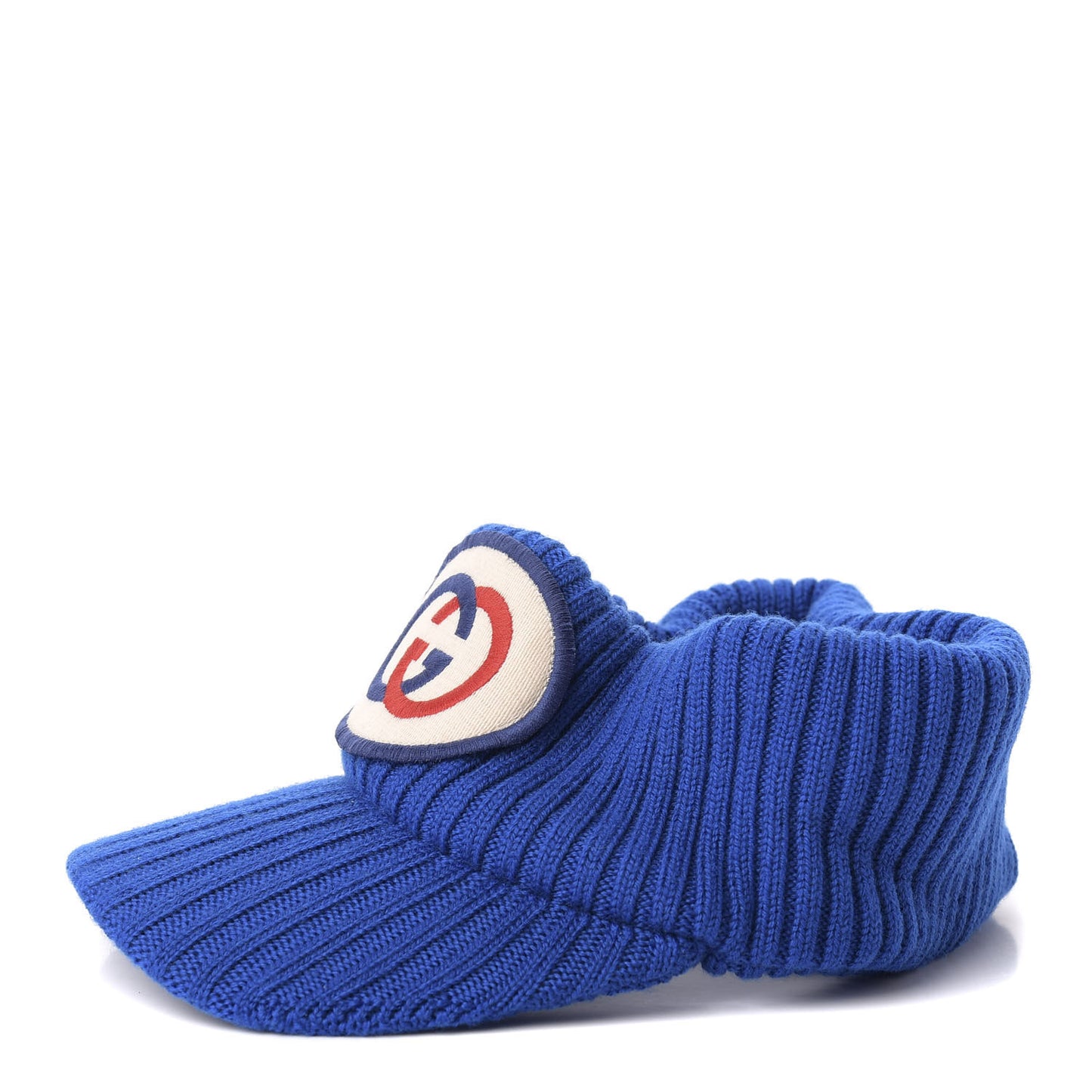Wool Interlocking G Patch Visor L Blue