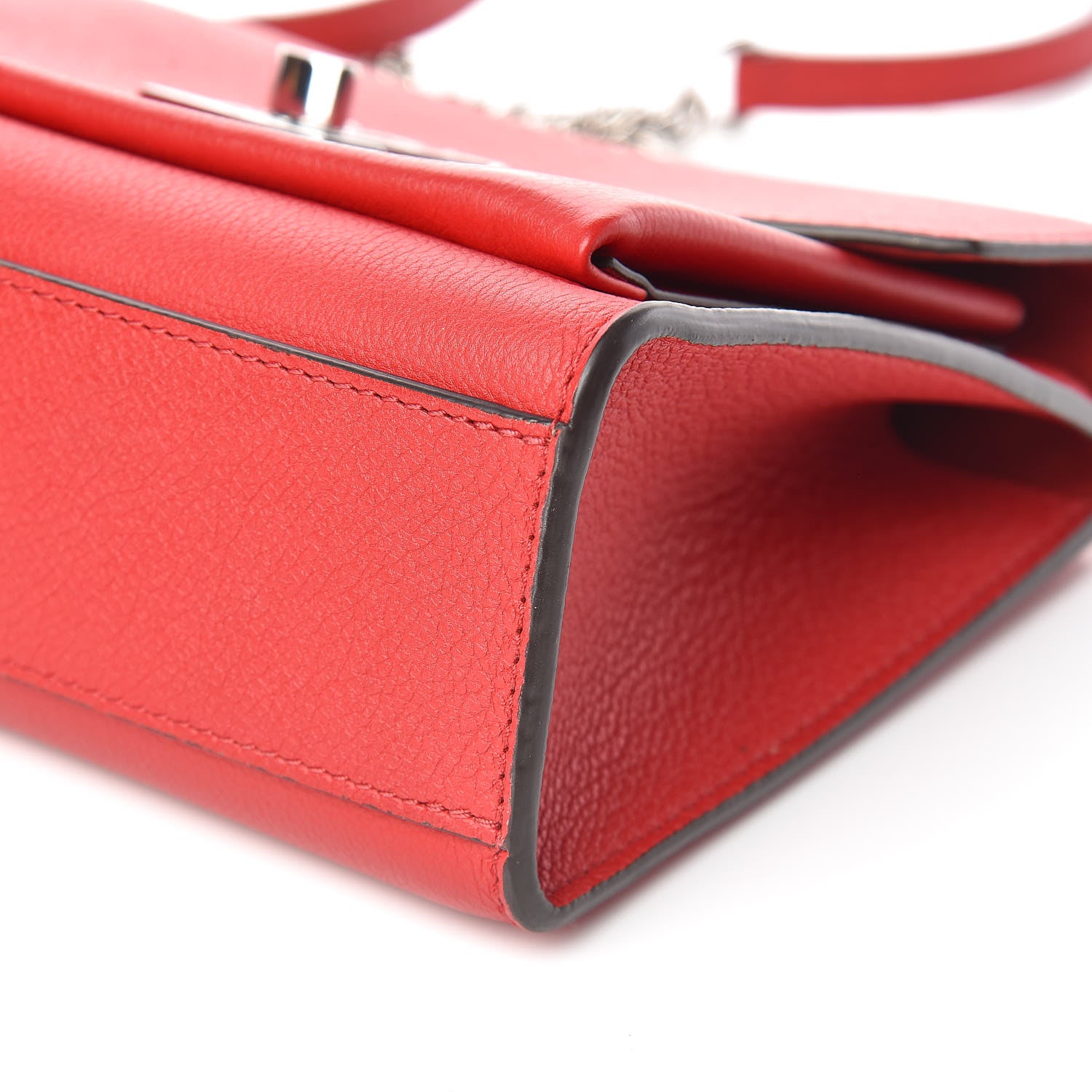 Louis Vuitton Soft Calfskin Mylockme Chain Bag BB Rubis 9 of 11