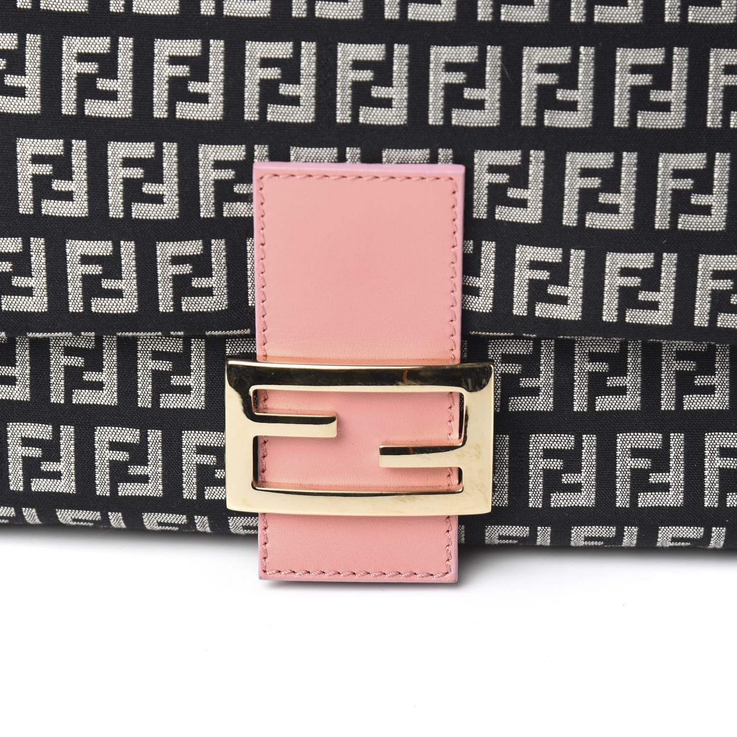 Fendi Zucchino Mama Baguette Navy Pink 10 of 10