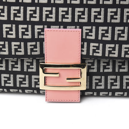 Fendi Zucchino Mama Baguette Navy Pink 10 of 10