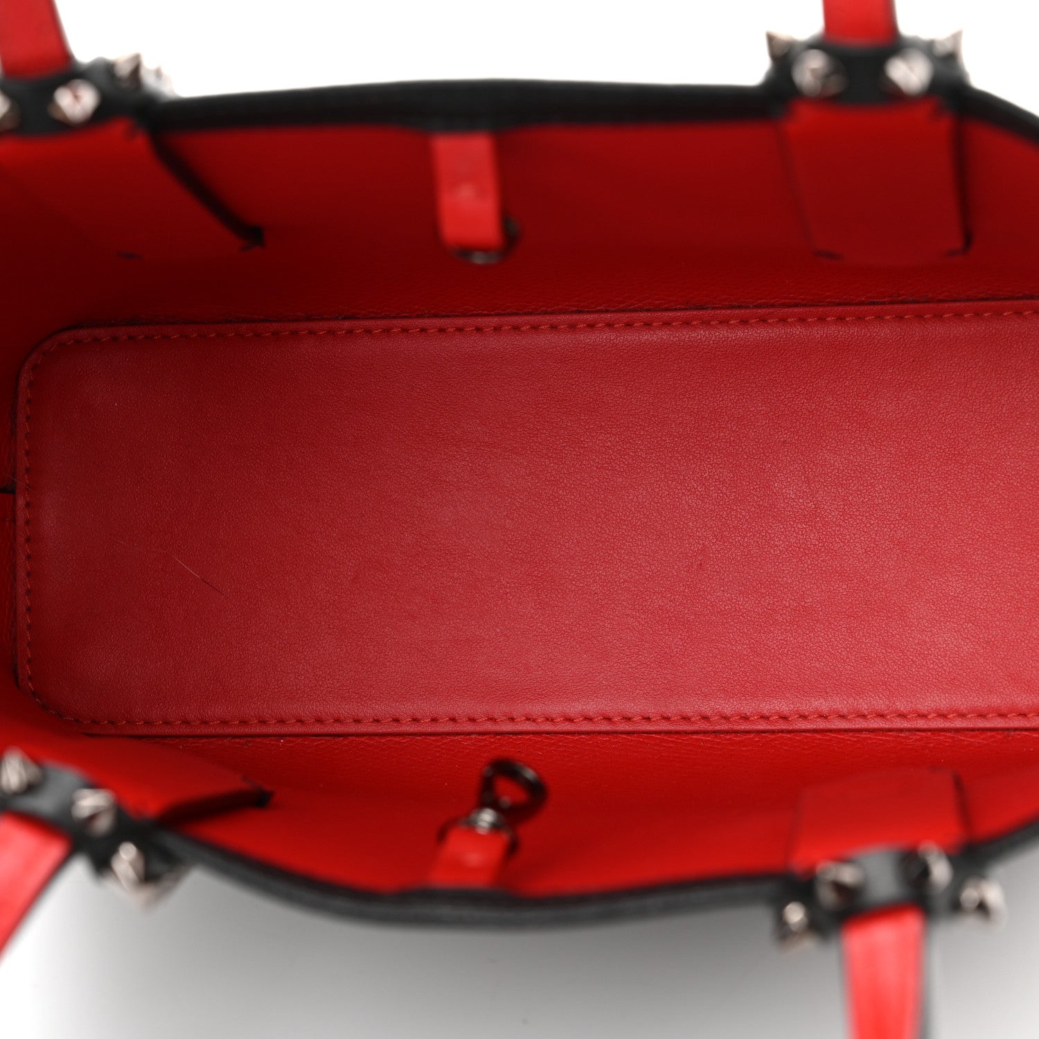 Christian Louboutin Calfskin Spikes Mini East West Cabata Tote Black 4 of 9
