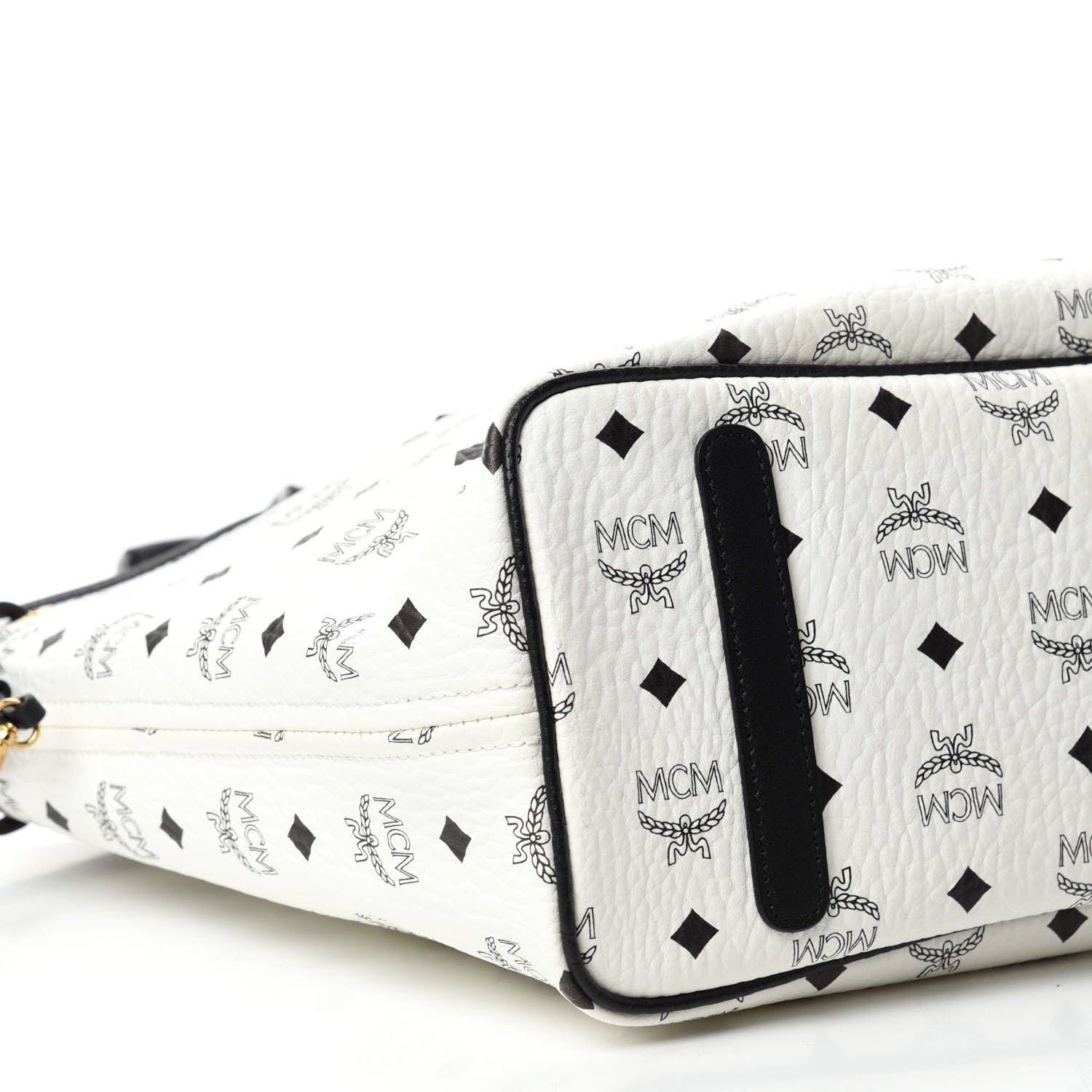 MCM Visetos Medium Project Reversible Shopper Tote White 6 of 15