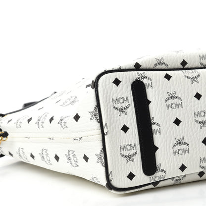 MCM Visetos Medium Project Reversible Shopper Tote White 6 of 15
