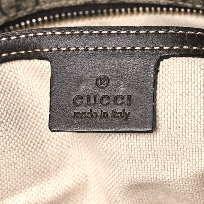 Gucci GG Supreme Monogram Selleria Calfskin Small Flat Side Zip Messenger Bag Beige Ebony Cocoa Dark Chocolate 6 of 10