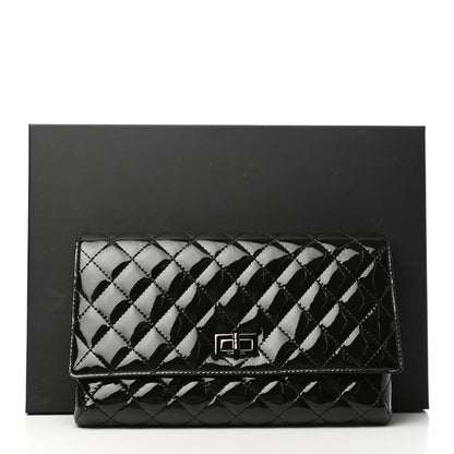 Chanel Patent Calfskin Quilted Reissue 2.55 Clutch So Black 8 of 8