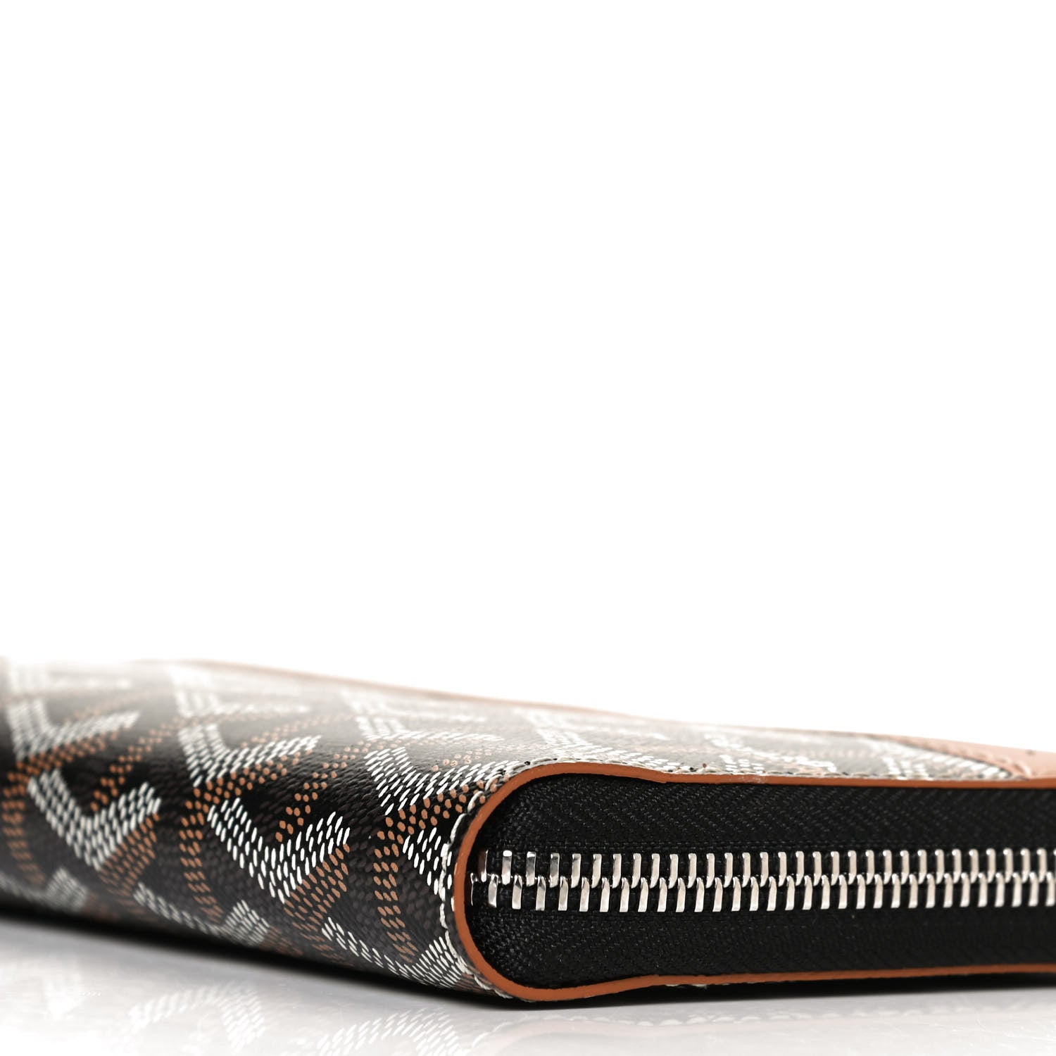 Goyard Goyardine Matignon Zip Around GM Wallet Black Gold 9 of 11