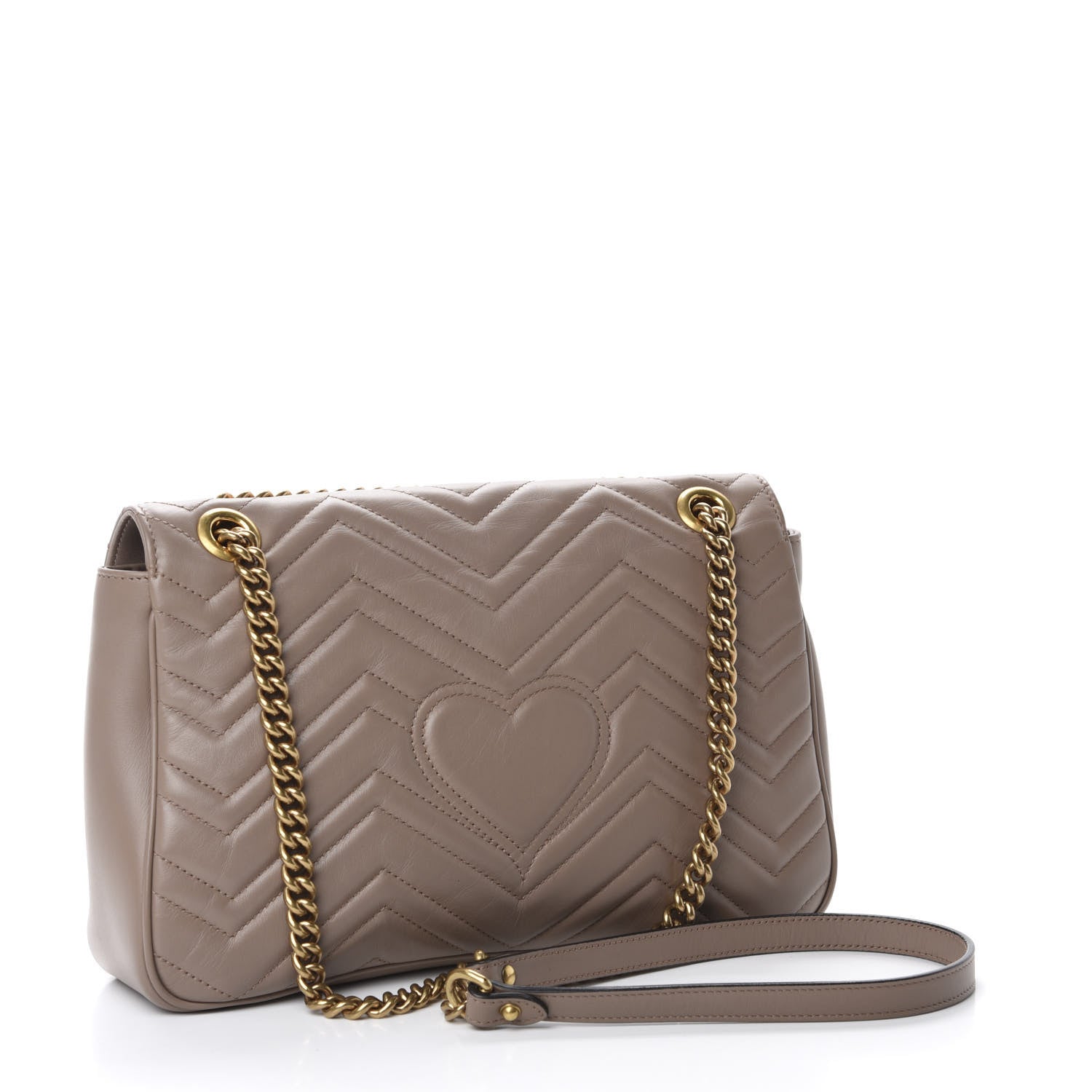 Gucci Calfskin Matelasse Medium GG Marmont Shoulder Bag Porcelain Rose 3 of 11