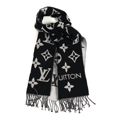 Louis Vuitton Wool Monogram LV Essential Scarf Black 1 of 3