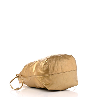 Saint Laurent Lambskin Teddy Drawstring Bag Gold 5 of 11