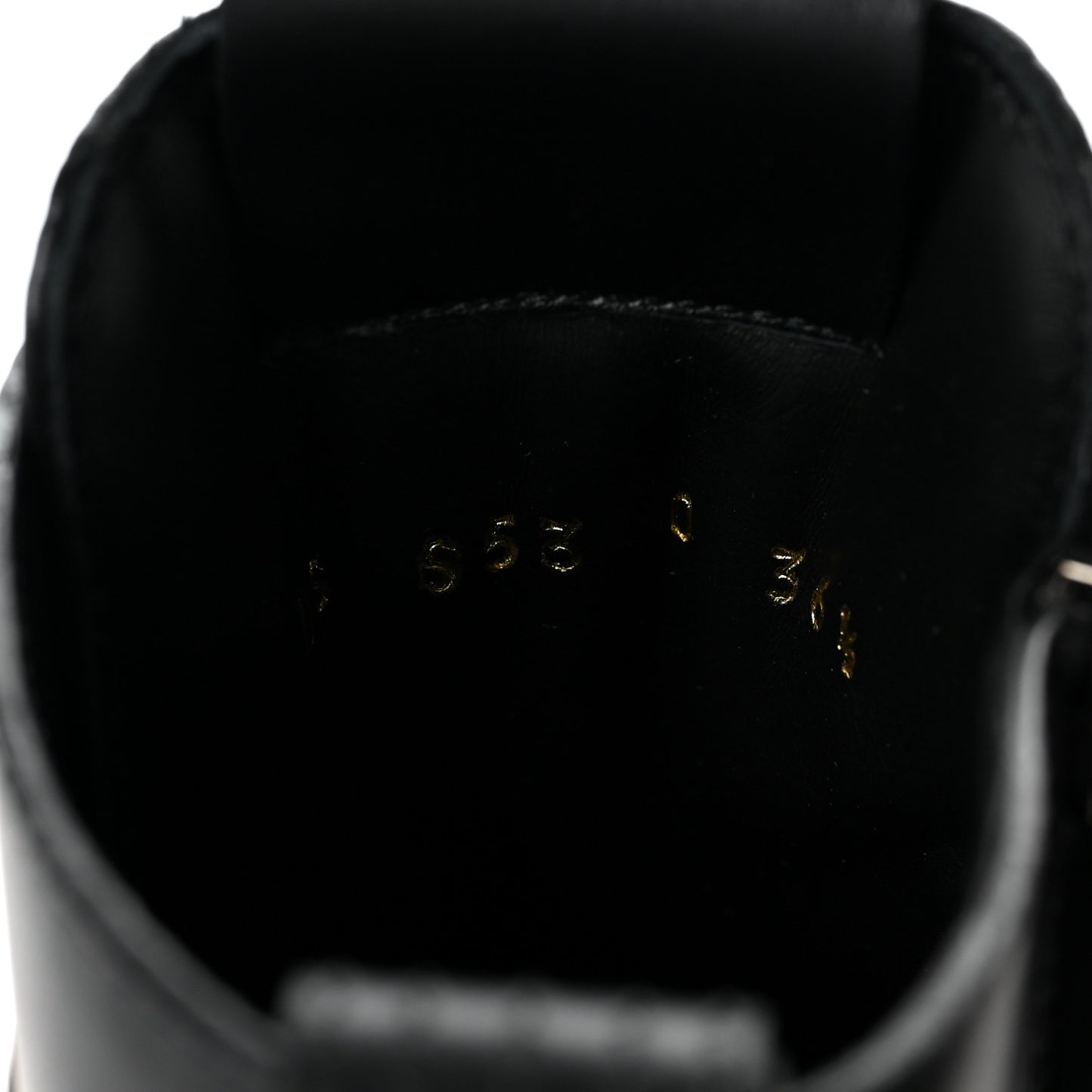 X UNDERCOVER Calfskin U Print Combat Boots 36.5 Black