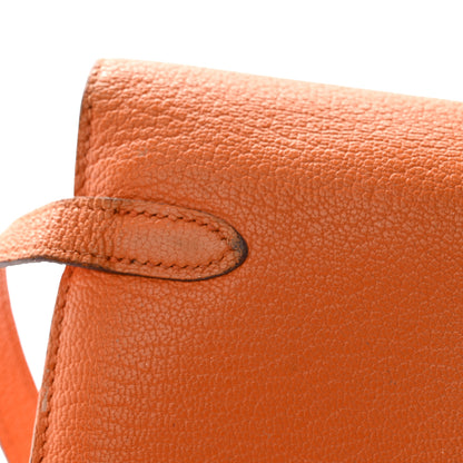 Hermes Chevre Mysore Kelly Longue Wallet Orange 14 of 16