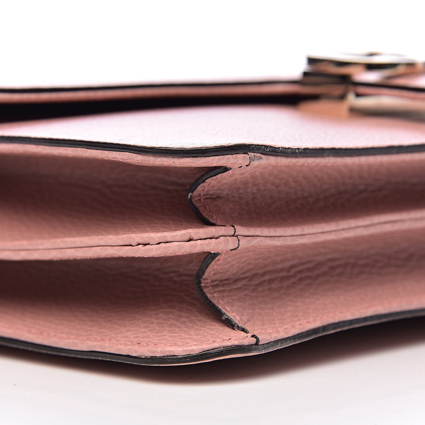 Dollar Calfskin Interlocking G Shoulder Bag Soft Pink