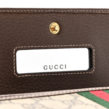 Gucci GG Supreme Monogram Web Ophidia Wallet On Chain Brown 6 of 11