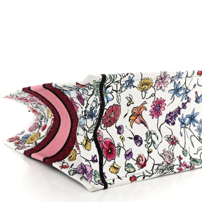 Christian Dior Canvas Embroidered Medium Florilegio Book Tote White Multicolor 8 of 10