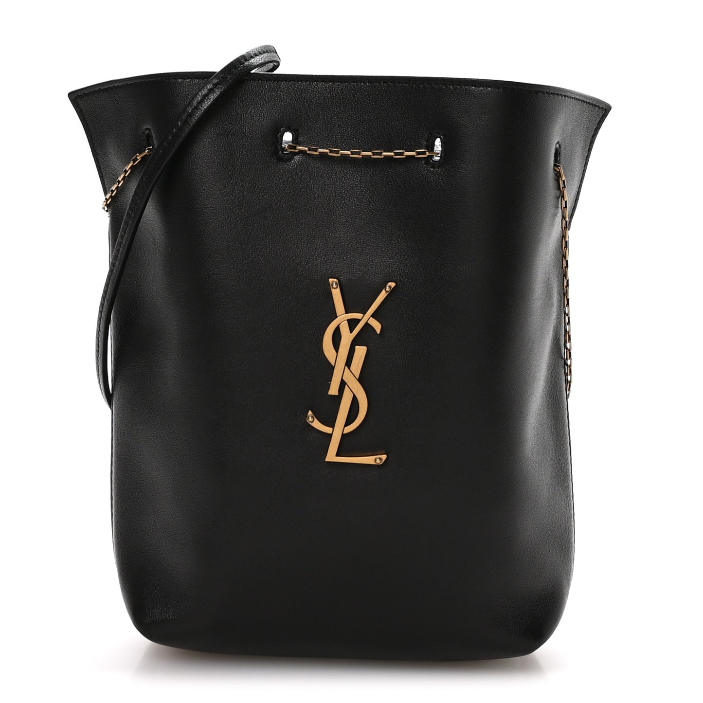 Lambskin Pochon Shoulder Bag Black