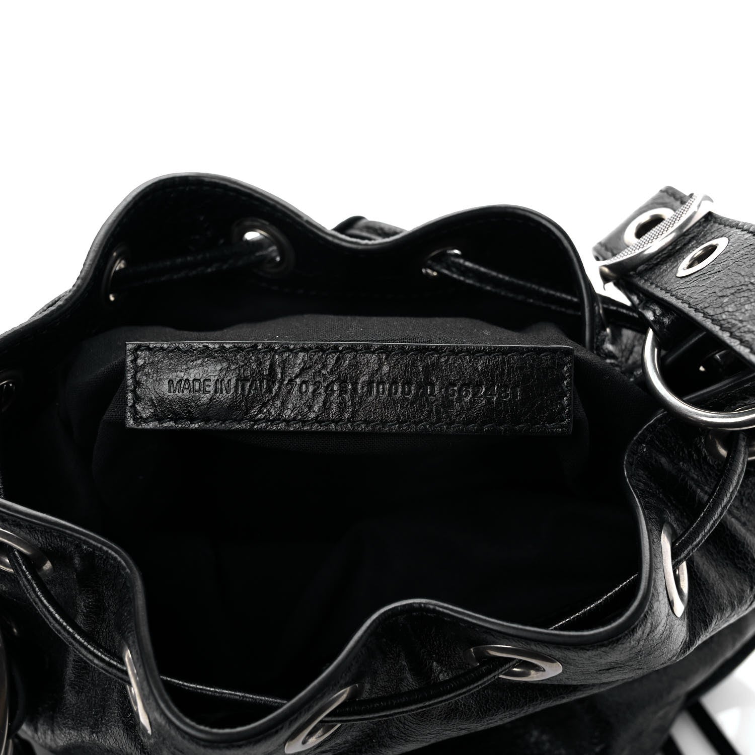 Balenciaga Agneau Arena Le Cagole Bucket Bag XS Black 7 of 9