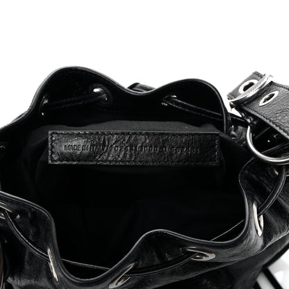 Balenciaga Agneau Arena Le Cagole Bucket Bag XS Black 7 of 9