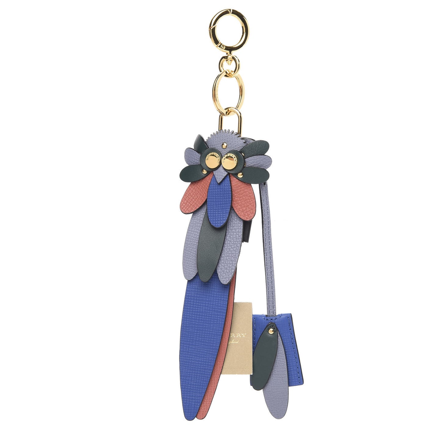 Calfskin Owl Pom Pom Lock Charm Pale Opal