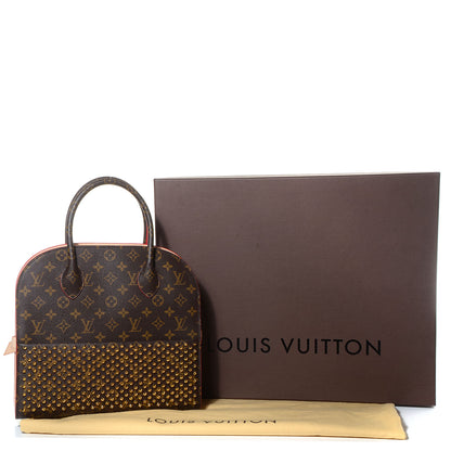 Louis Vuitton Monogram Calf Hair Spikes Iconoclasts Christian Louboutin Tote Red 4 of 8