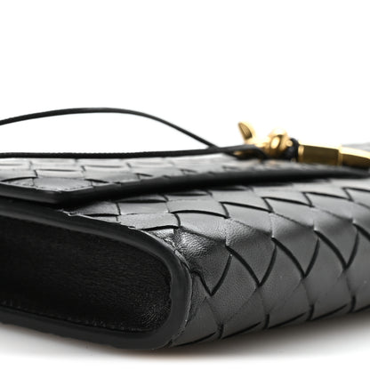 Bottega Veneta Nappa Intrecciato Long Andiamo Top Handle Clutch Black 9 of 10