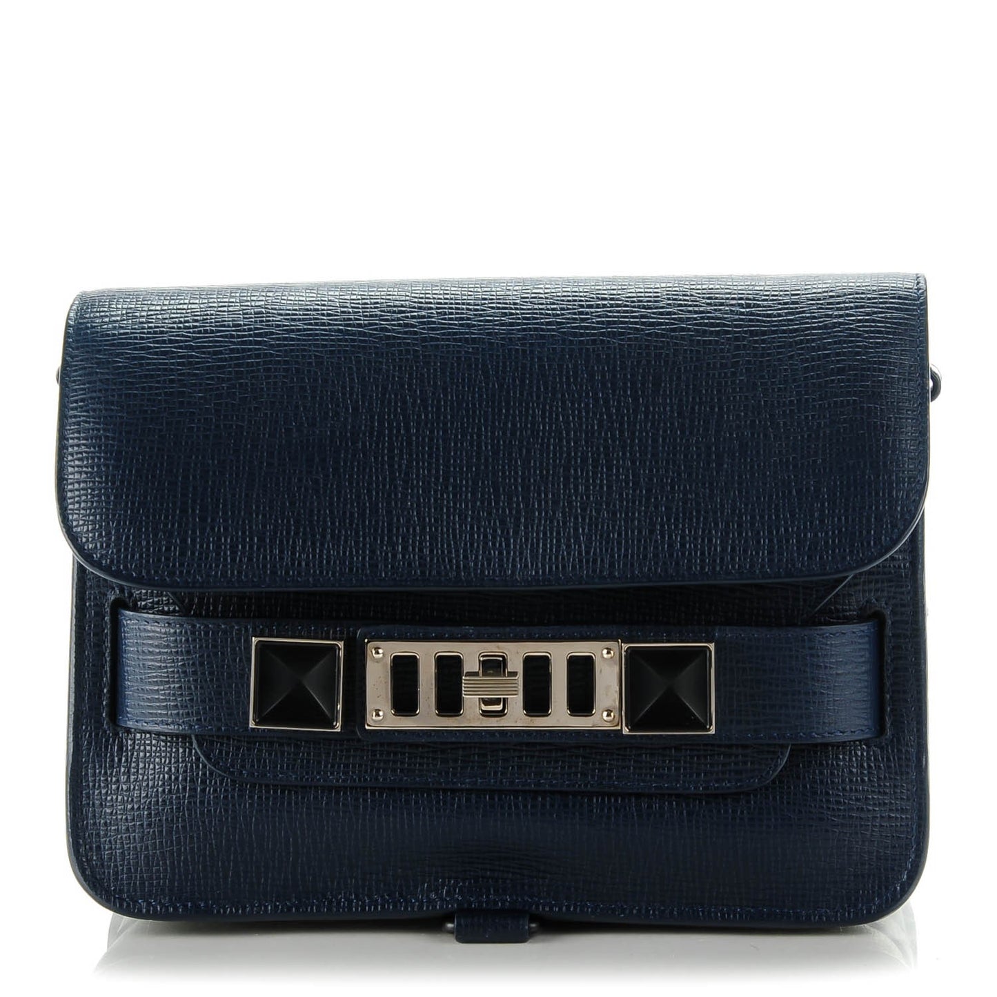Linosa Leather Mini PS11 Classic Shoulder Bag Navy