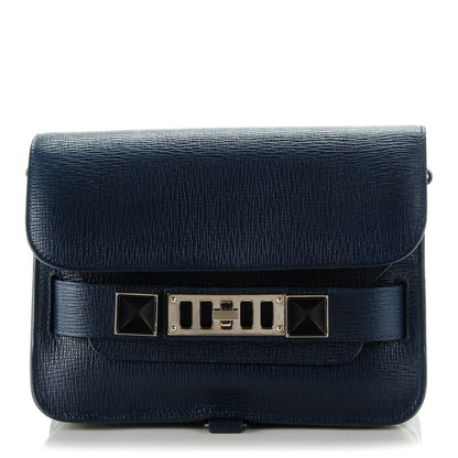 Proenza Schouler Linosa Leather Mini PS11 Classic Shoulder Bag Navy 1 of 7
