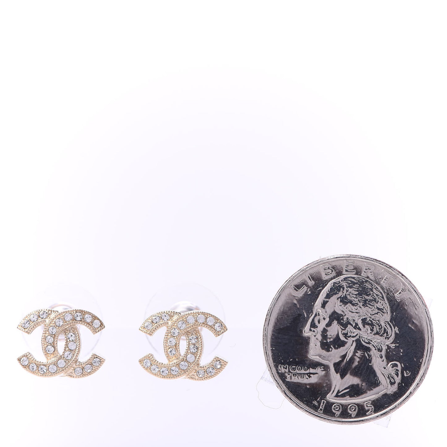 Crystal CC Earrings Gold