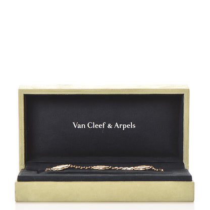 Van Cleef & Arpels 18K Yellow Gold Mother of Pearl 5 Motifs Vintage Alhambra Bracelet 6 of 6